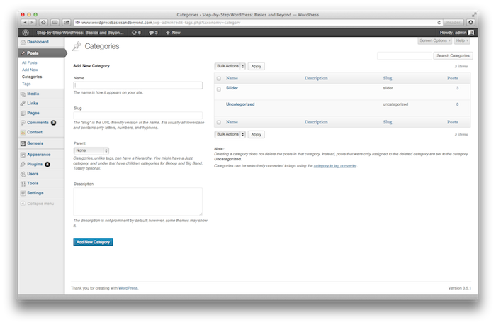 How to edit categories and tags in WordPress